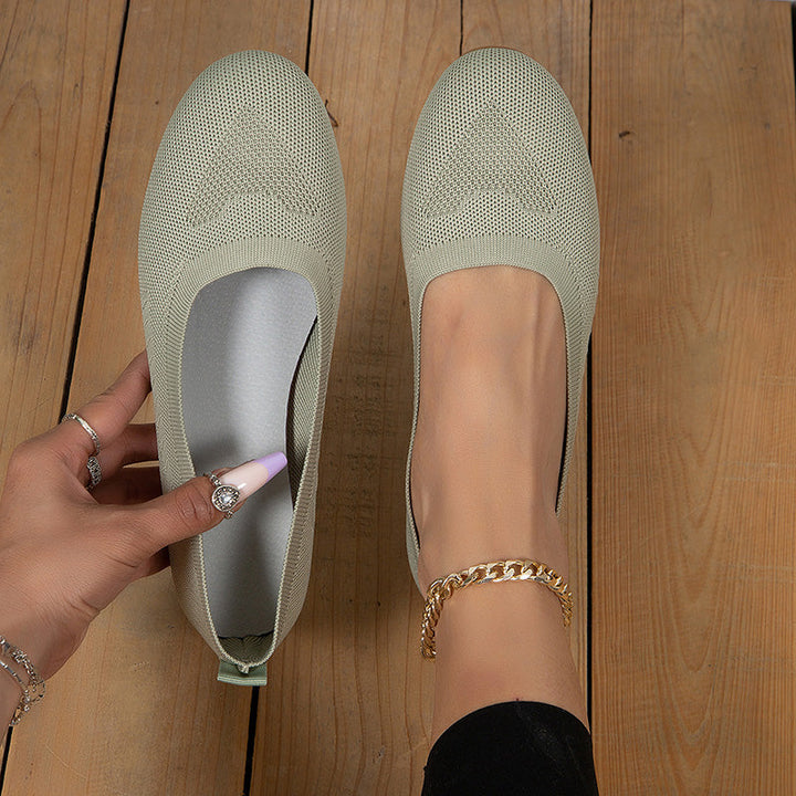 Levoire | Maison-Chat Chaussons Basses Respirants Pour Femmes Vert clair
