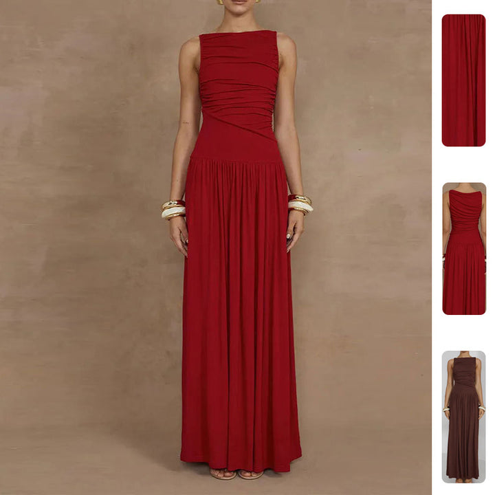 Robe maxi femme avec un drapé sophistiqué Levoire