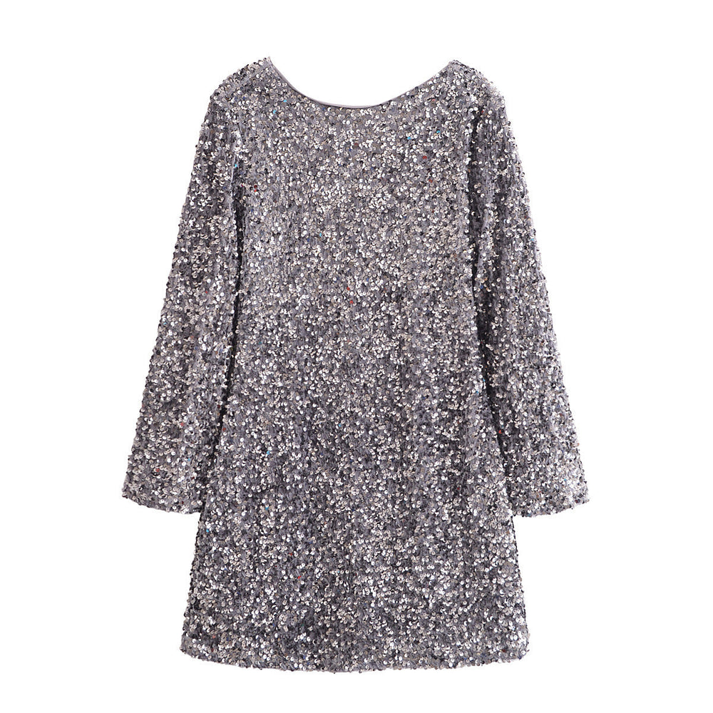 Levoire | Chic Mini Robe à Structure Dorsale Gris