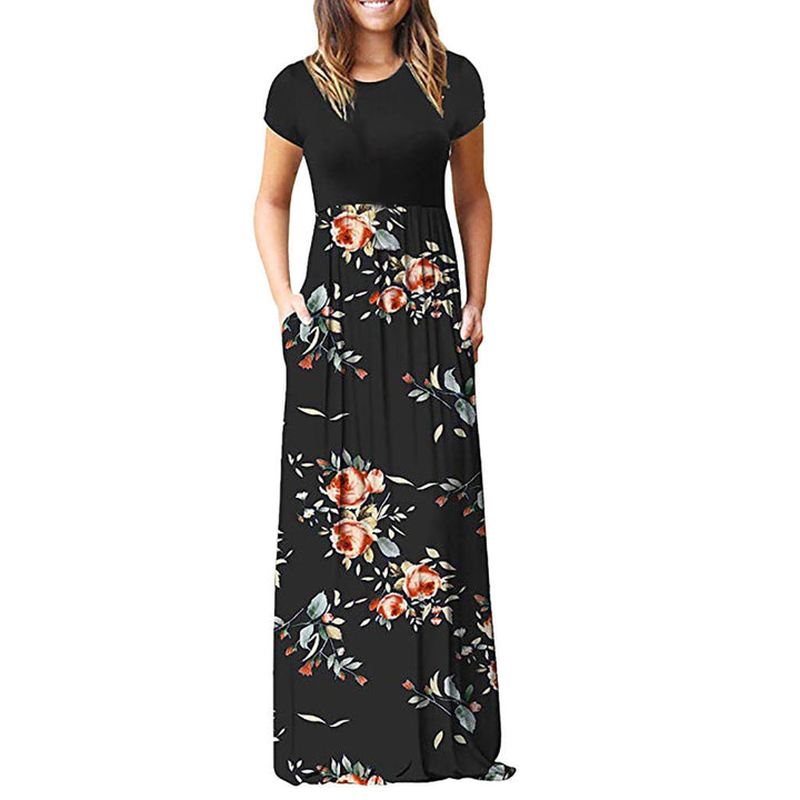 Levoire | Jupe longue remarquable Vente chaude Couleur Robe Fleur Orange