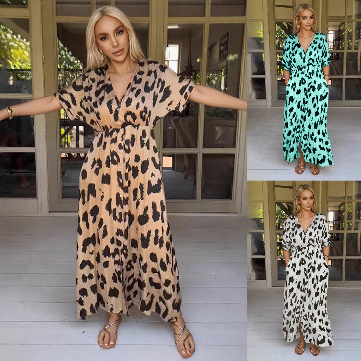 Levoire | Robe léopard Robe à motif léopard transfrontalière