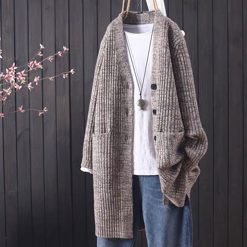 Décontracté cardigan pour femmes avec poches pratiques et coupe à la mode Levoire