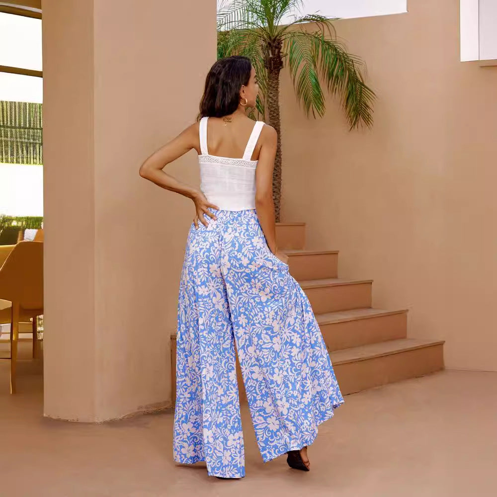 Robe maxi longue pour femme avec imprimé géométrique coloré et fentes latérales hautes Levoire