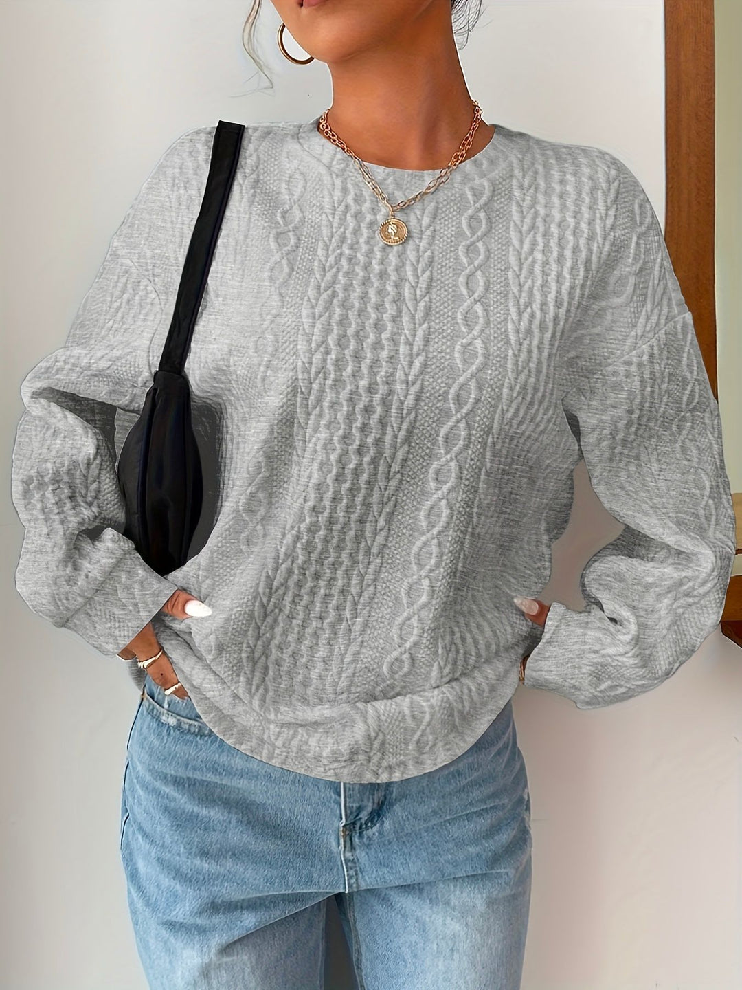 Sweater en tricot pour femmes avec look texturé et coupe décontractée Levoire