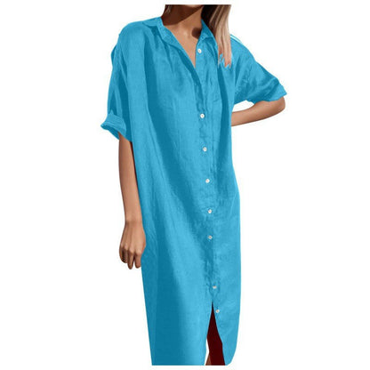Levoire | Élégante Chemise de Plage Vêtements de Travail Slim Fit Robe