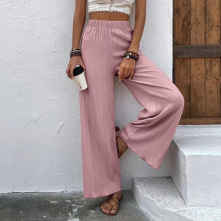 Levoire | Pantalon D'Été Élégant Et Léger Pour Femmes Avec Jambe Évasée Rosa