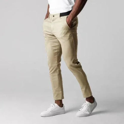 Levoire | Pantalons slim droit pour hommes Khaki