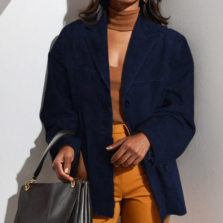 Veste en Suède Élégante pour Femmes avec Coupe Classique et Deux Poches Levoire