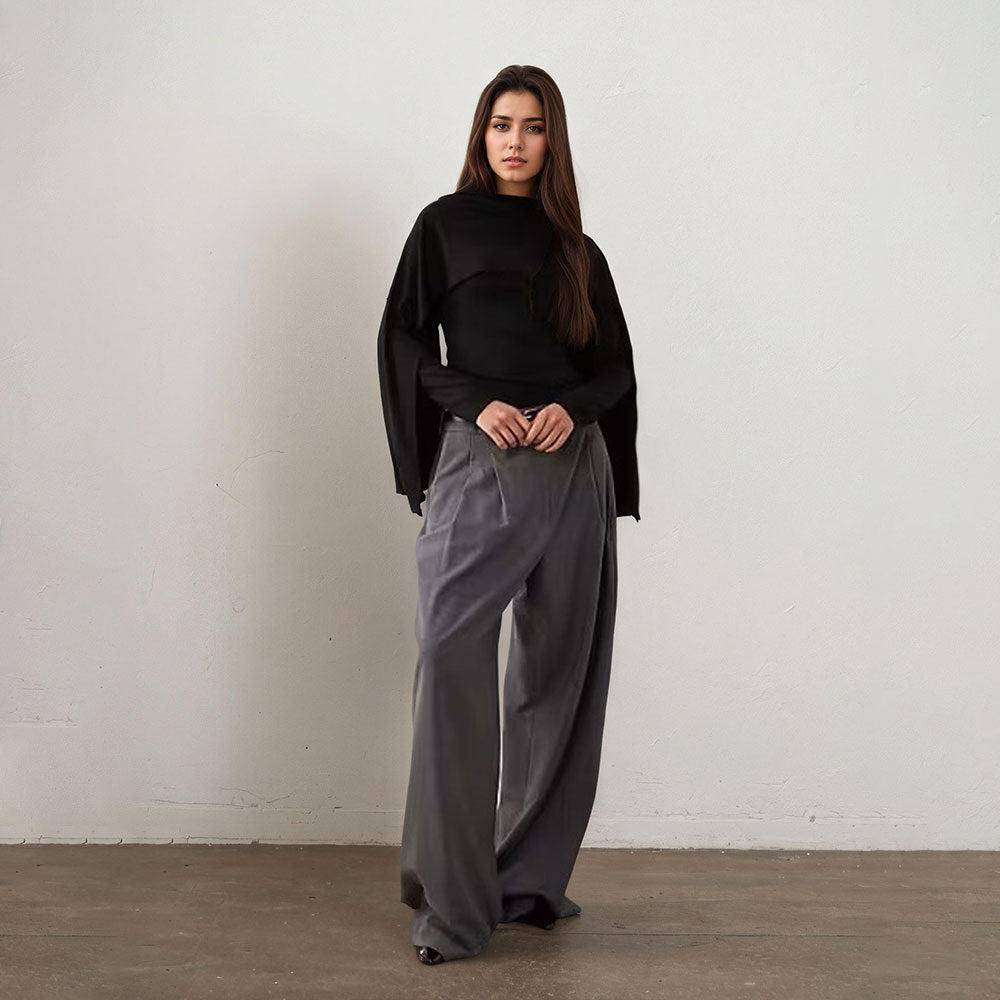 Haut élégant pour dames avec design asymétrique et manches larges Levoire