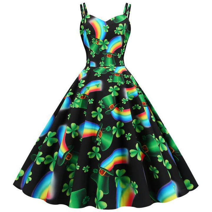 Robe A-line ludique pour femmes avec motif vif Levoire