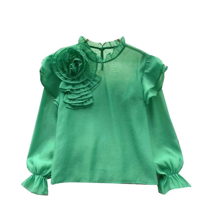 Levoire | Dolce Chiffon-blouse à manches bouffantes