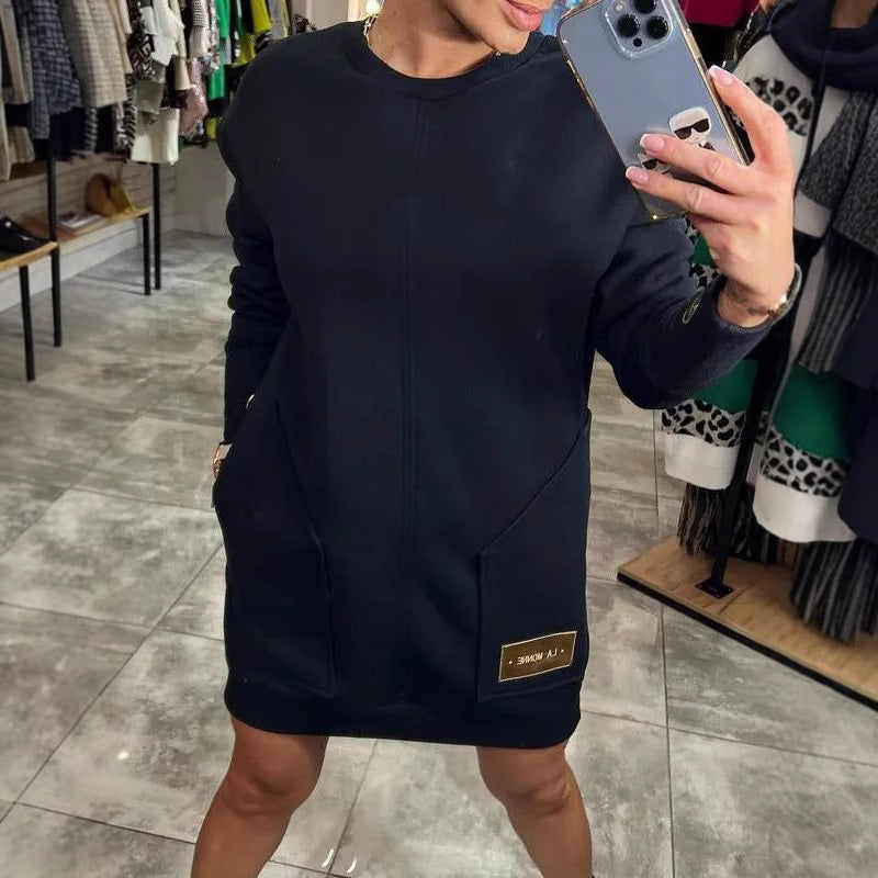 Robe sweatshirt pour femmes avec poches latérales pratiques et design moderne Levoire