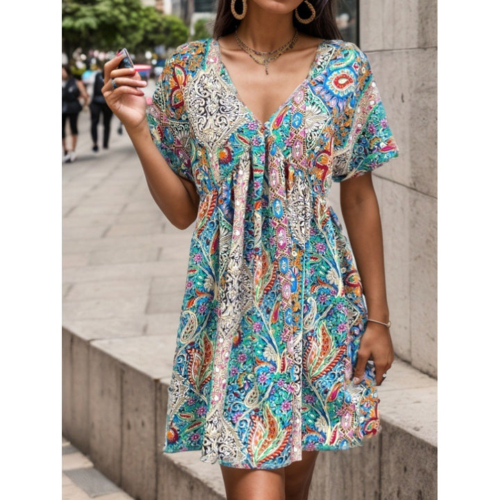Robe d'été pour femme avec motif floral et coupe ample Levoire