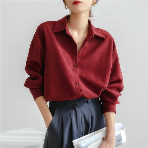 Blouse surdimensionnée pour femmes avec col élégant et coupe décontractée Levoire