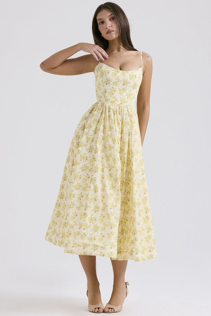 Robes maxi pour femmes avec motif floral et silhouette élégante et fluide Levoire