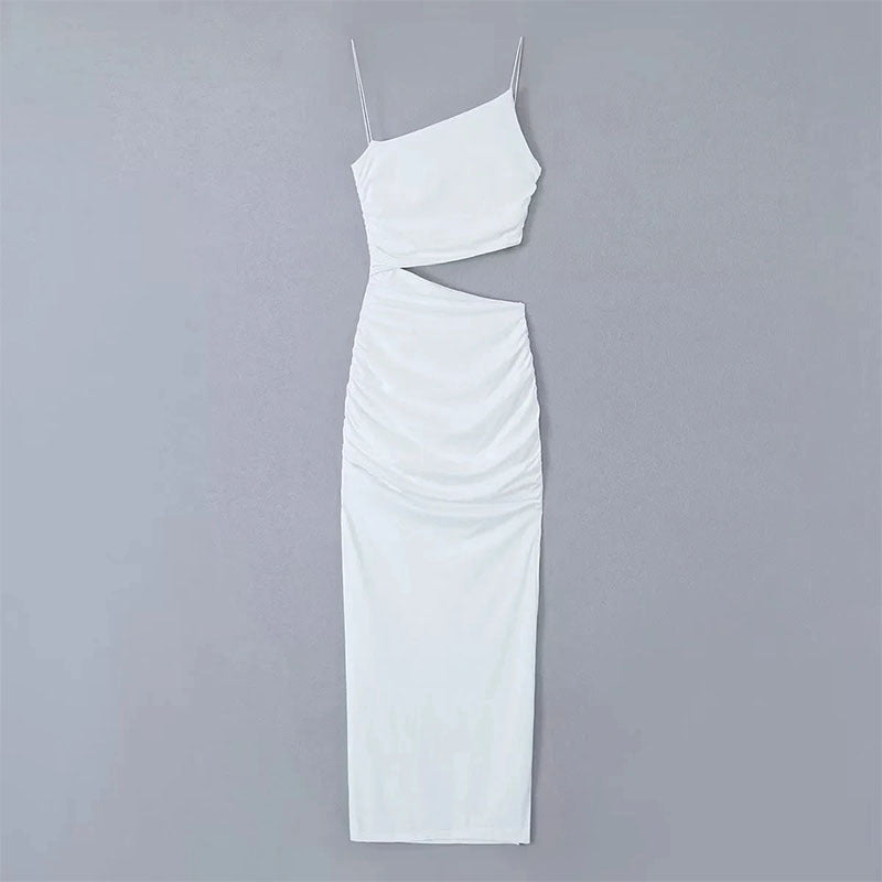 Robe maxi élégante pour femmes avec découpes, design asymétrique et fronces Levoire