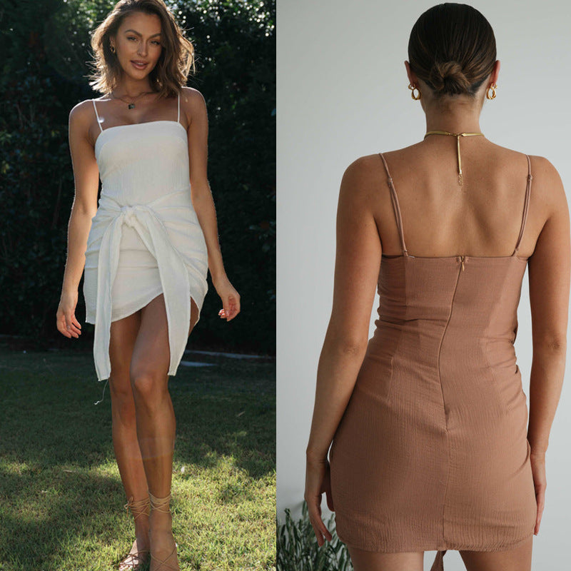 Robe portefeuille pour femmes avec des détails volantés et une sensation de port doux Levoire