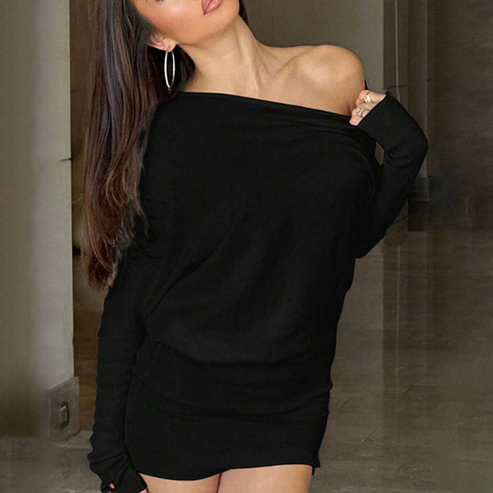 Robe mini décontractée à une épaule pour femmes avec coupe fluide Levoire
