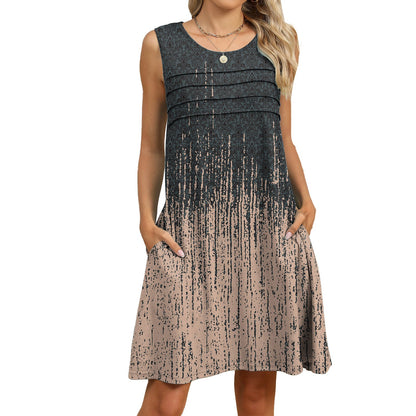 Levoire | Robe décontractée confortable avec détails de poche Couleur dégradée