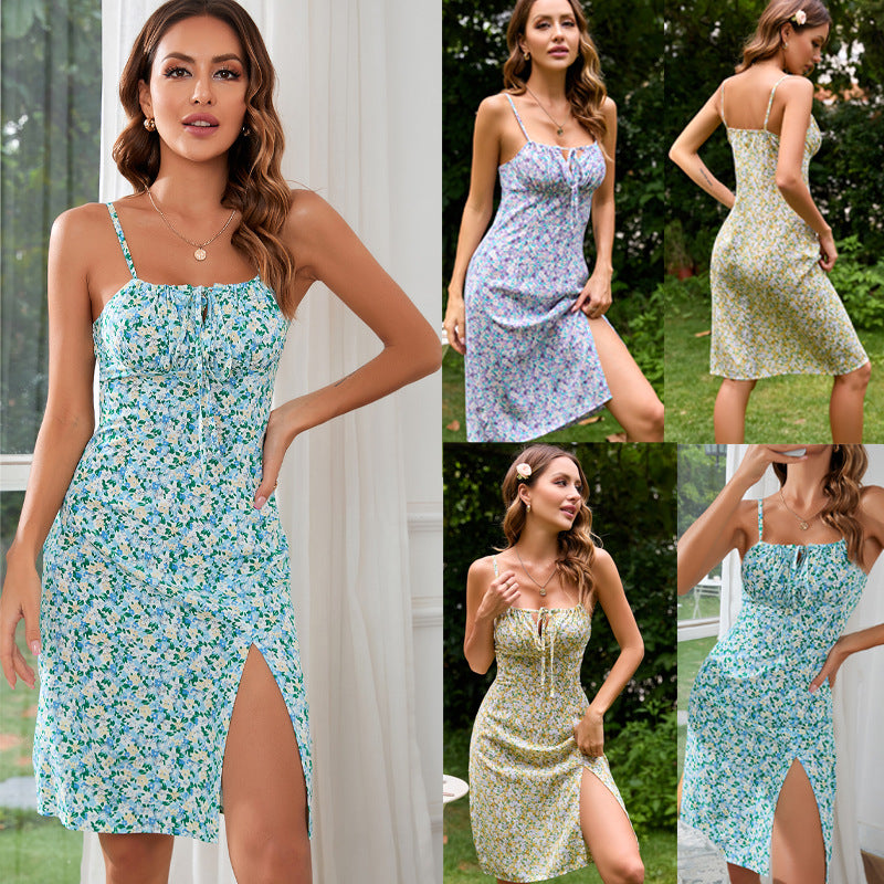 Robe florale pour femmes avec bretelles réglables Levoire