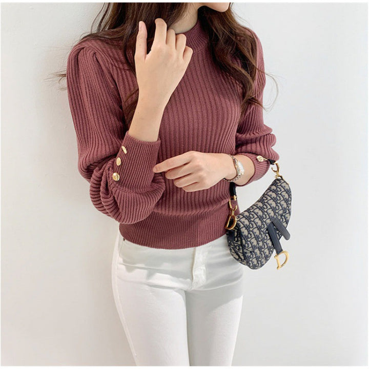Pull en tricot pour femme avec des détails de boutons élégants Levoire