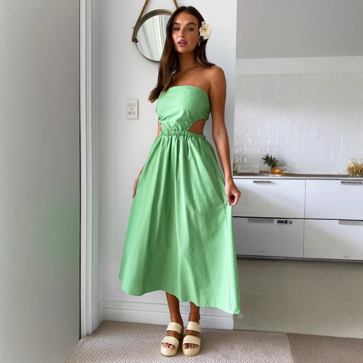 Robe maxi femme avec haut ajusté et taille élastique Levoire