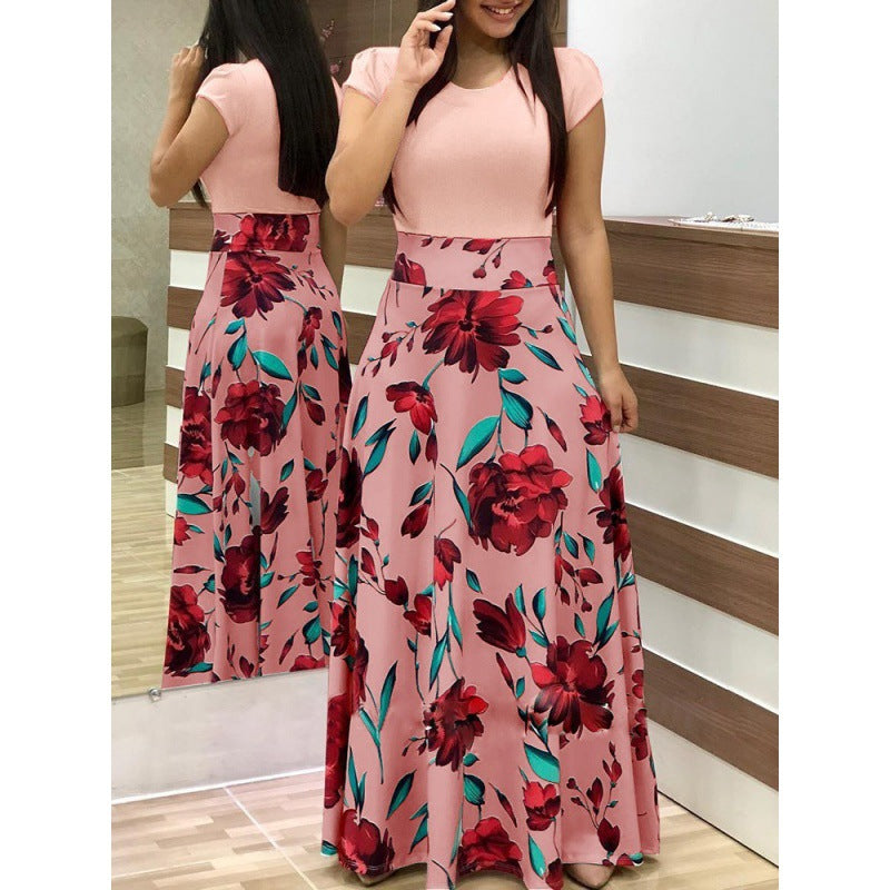 Jupe maxi pour femmes avec motifs floraux et taille élastique Levoire