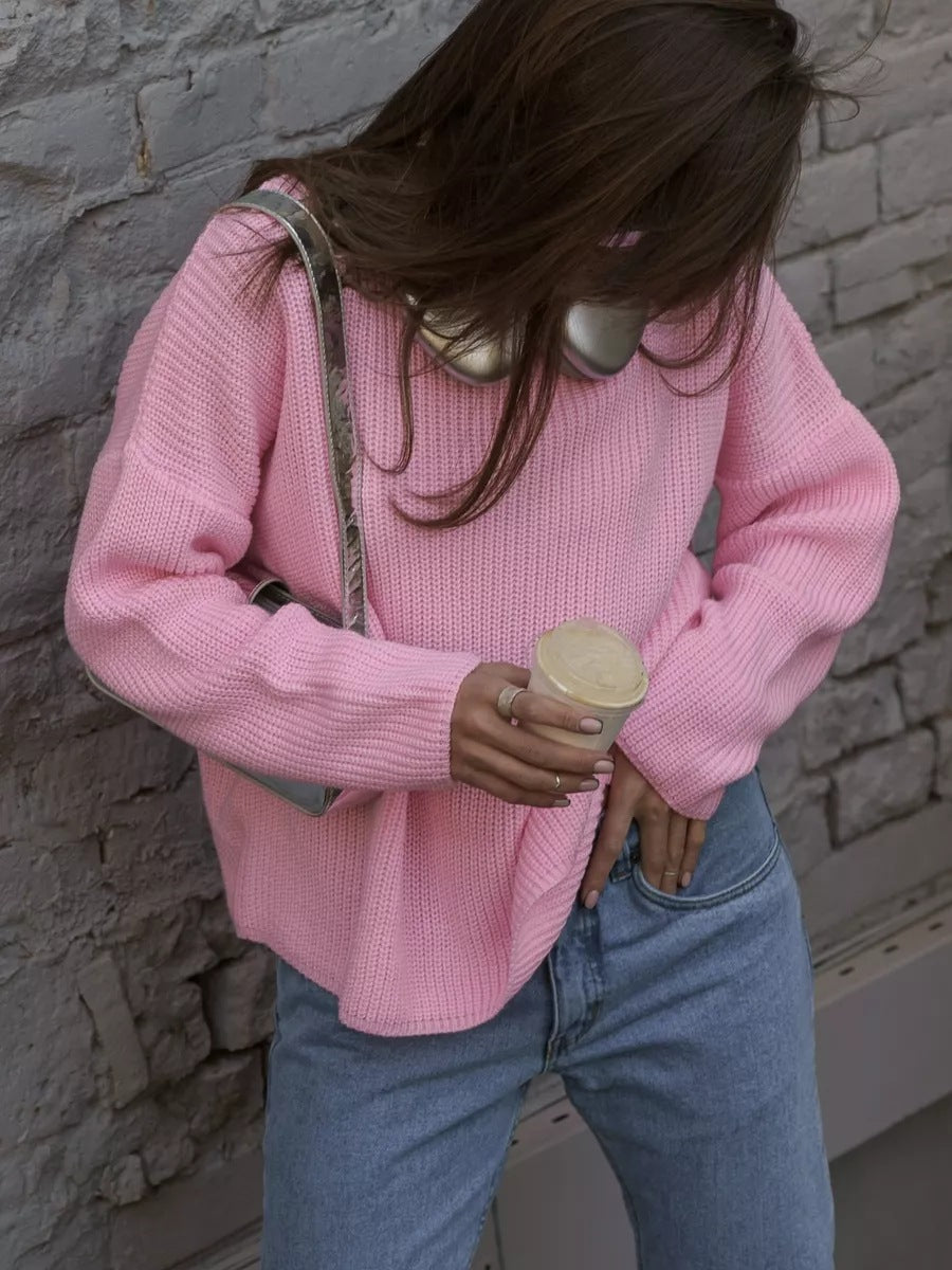 Levoire | Confortable, ample pull en tricot en laine Rosa
