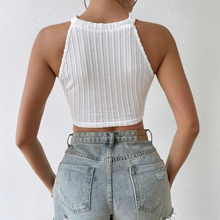 Haut de bikini femme avec franges et motif en fine crochet Levoire