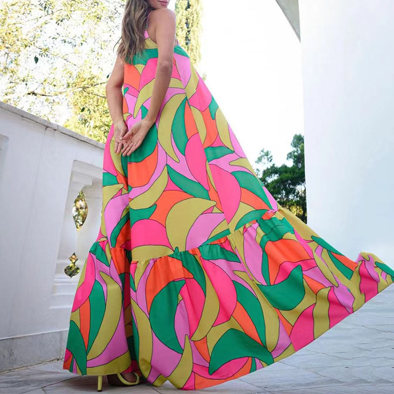 Levoire | Robe imprimée à dos nu élégante