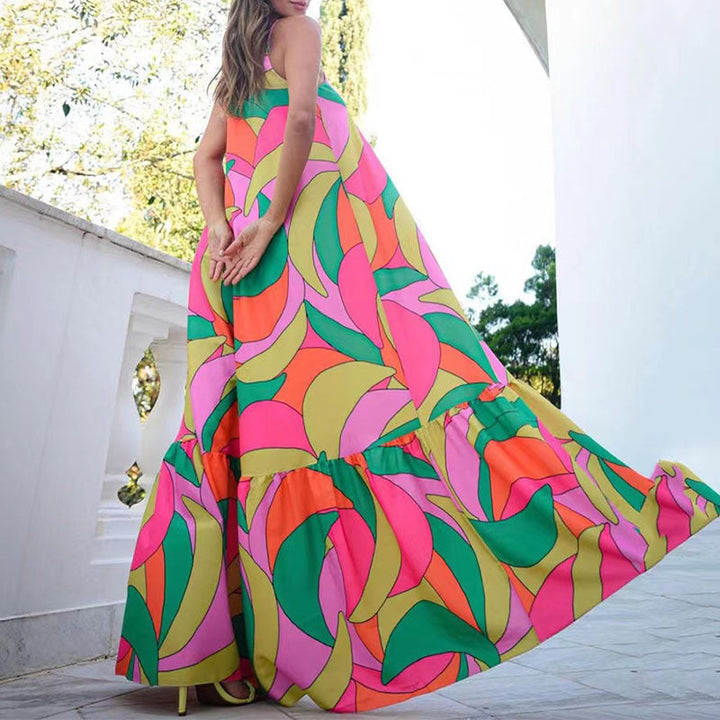 Levoire | Robe imprimée à dos nu élégante
