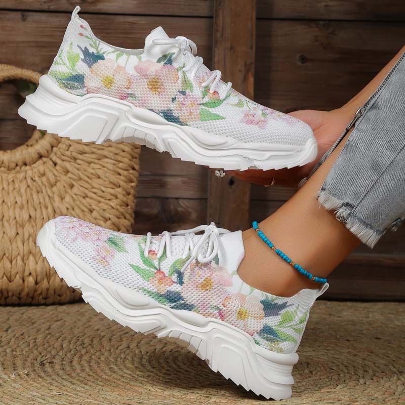 Levoire | Baskets De Tennis Larges Avec Protection Florale Pour Femmes Bunt 1