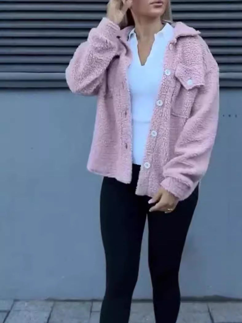 Veste en polaire décontractée pour femmes avec poches pratiques et détails de boutons Levoire