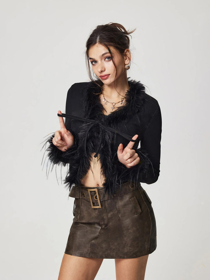 Veste confortable pour femmes avec plumes Levoire