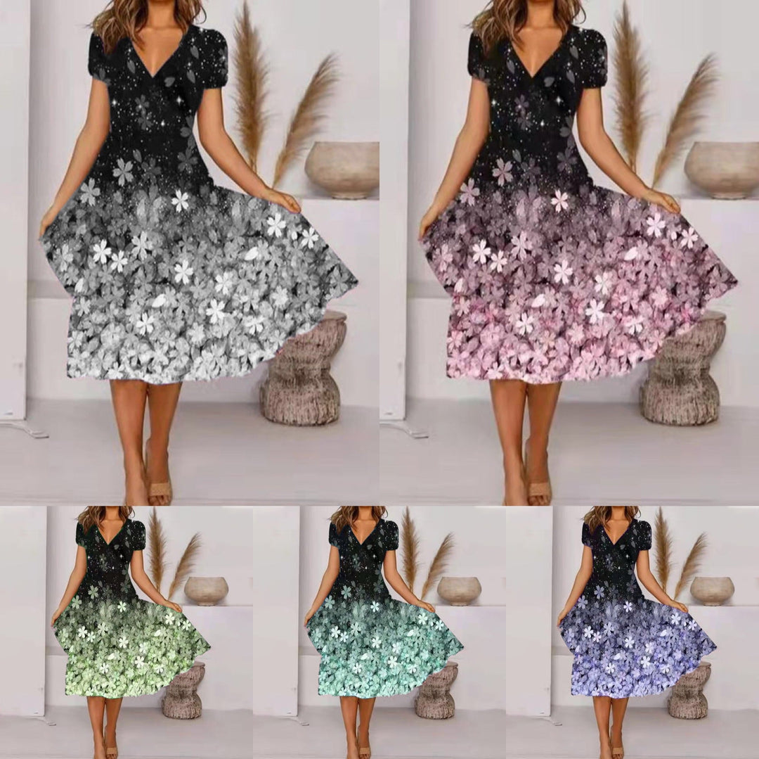 Levoire | Élégant Imprimé Fleur Mode Robe A-ligne