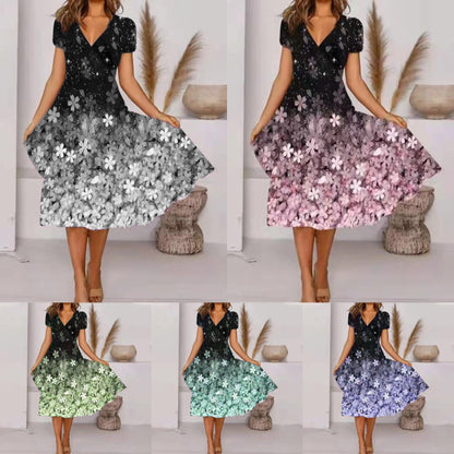 Levoire | Élégant Imprimé Fleur Mode Robe A-ligne