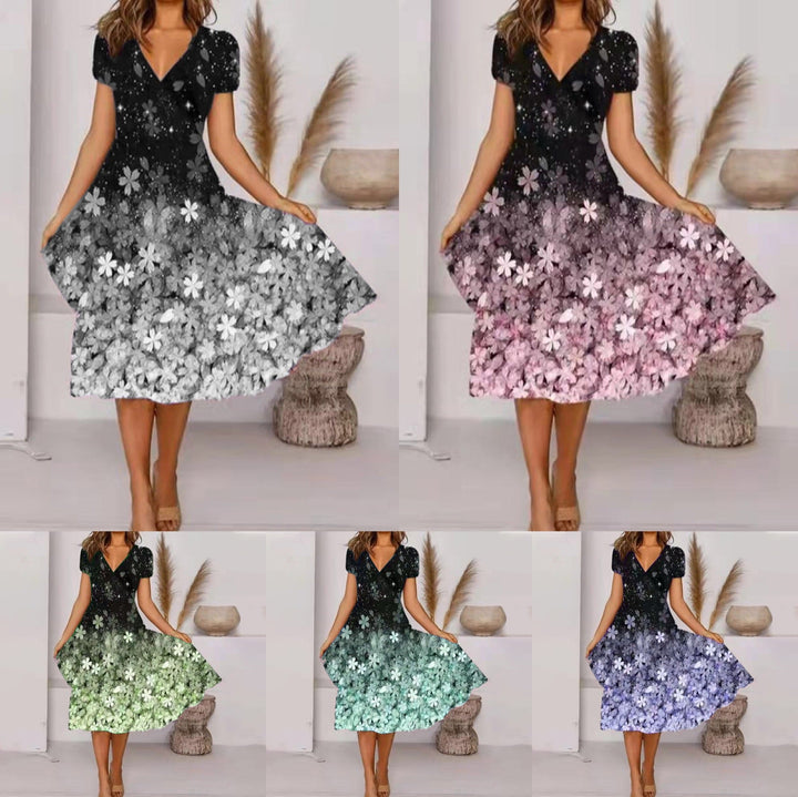 Levoire | Élégant Imprimé Fleur Mode Robe A-ligne