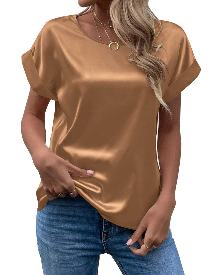 Levoire | T-Shirt En Avec Manches Retroussées Pour Femmes