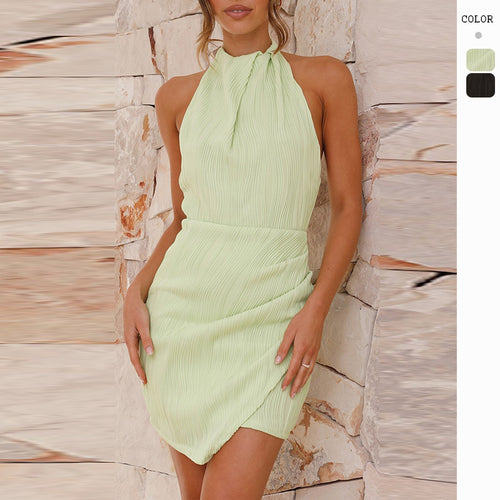 Robe mini bodycon femme avec col haut Levoire