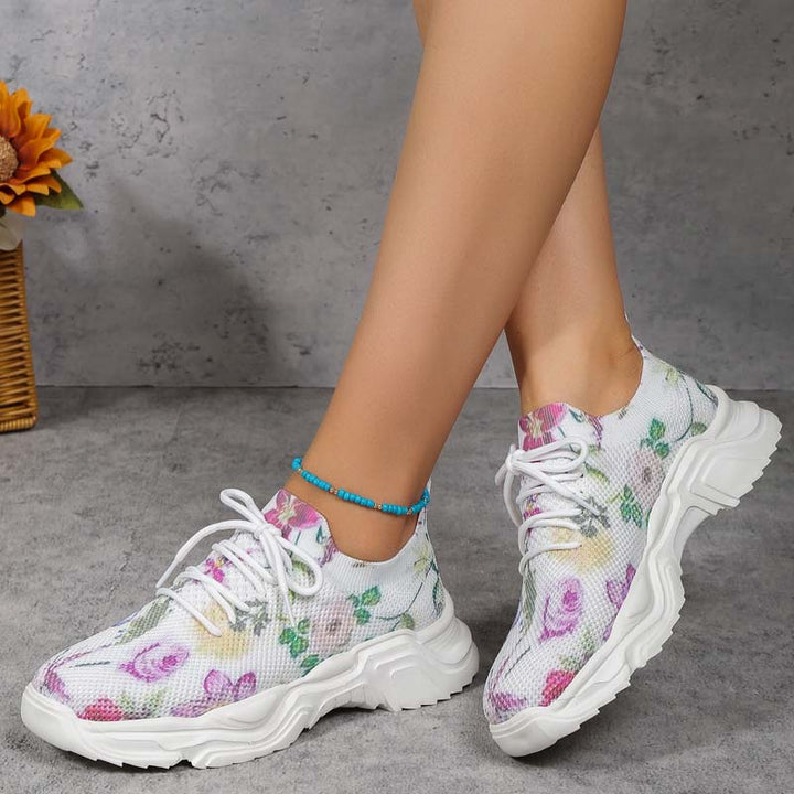 Levoire | Baskets De Tennis Larges Avec Protection Florale Pour Femmes