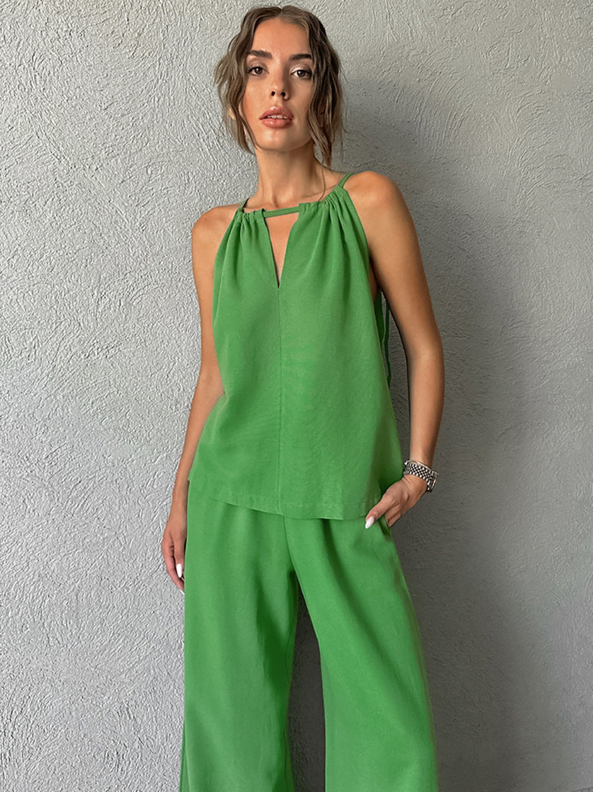Levoire | Simple, Décontracté, Sans Manches Ensemble De Salon