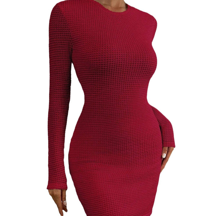 Robe en tricot ajustée pour femmes avec manches longues Levoire