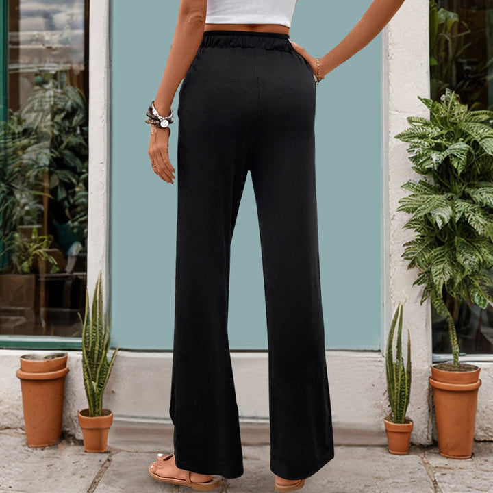 Pantalons Palazzo pour femmes avec taille élastique et poches latérales Levoire