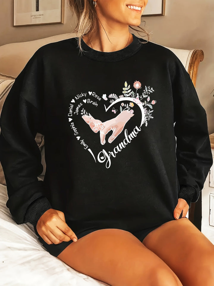 Pull décontracté féminin avec motifs floraux Levoire