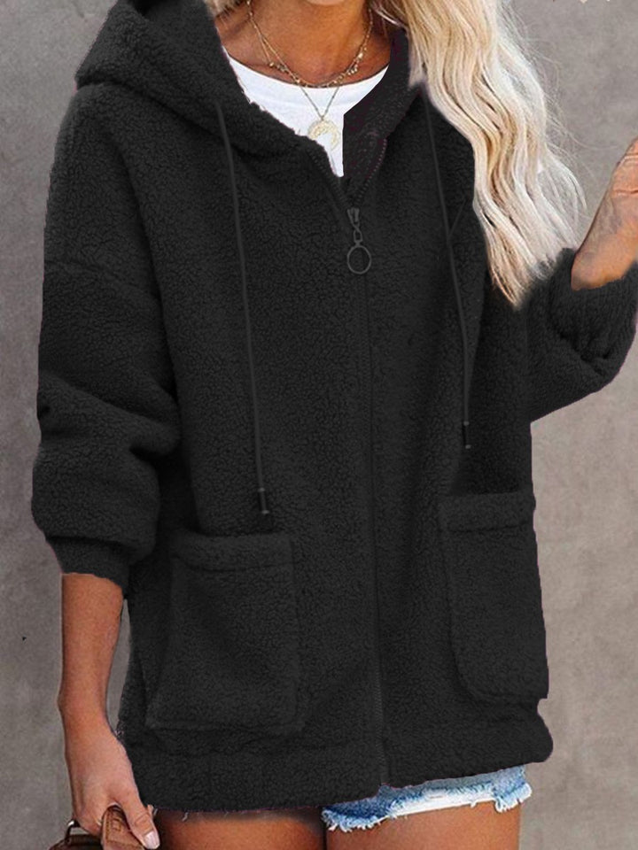 Veste à capuche en polaire pour femmes avec poches pratiques et capuche de haute qualité Levoire