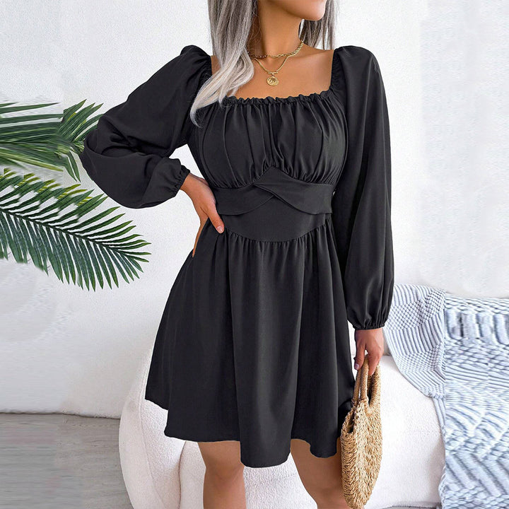 Robe mini femme avec corsage froncé et longues manches bouffantes Levoire