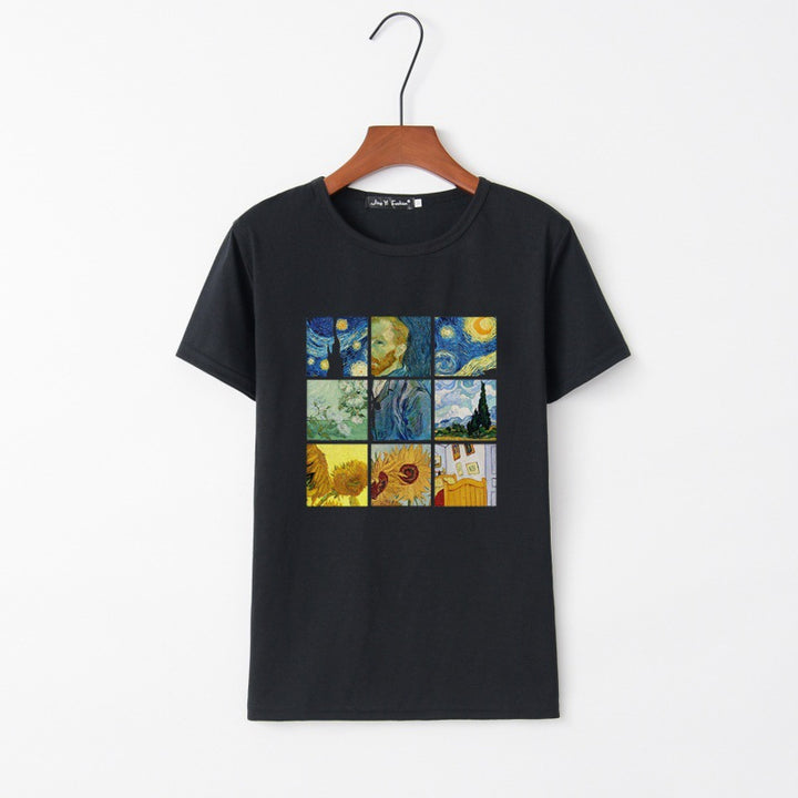 T-shirt femme avec impression artistique créative Levoire