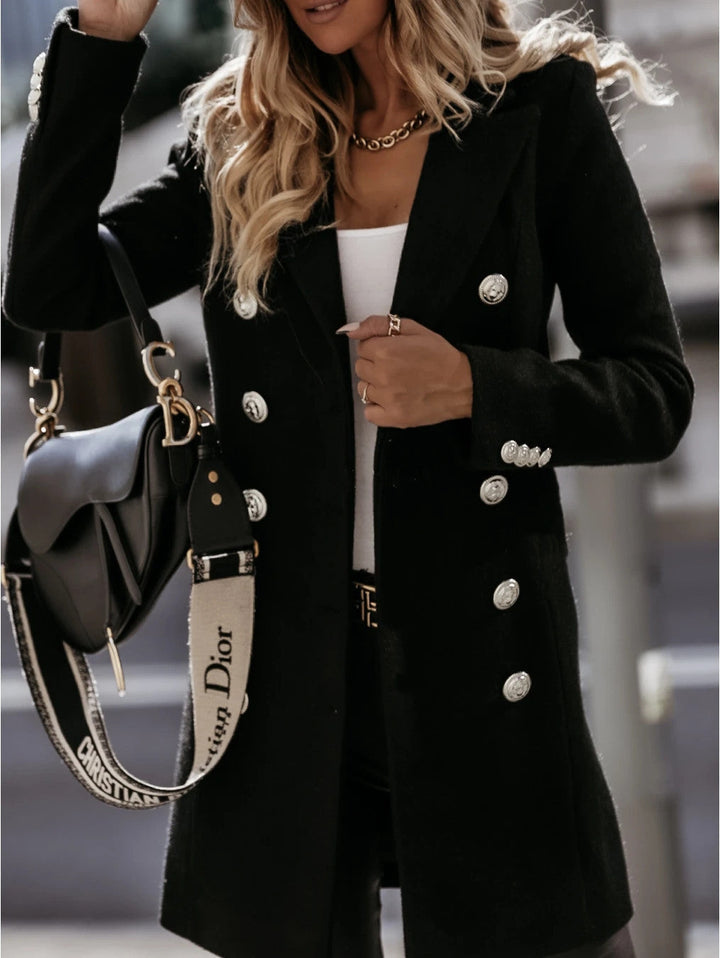 Levoire | Manteau Élégant Uni Noir
