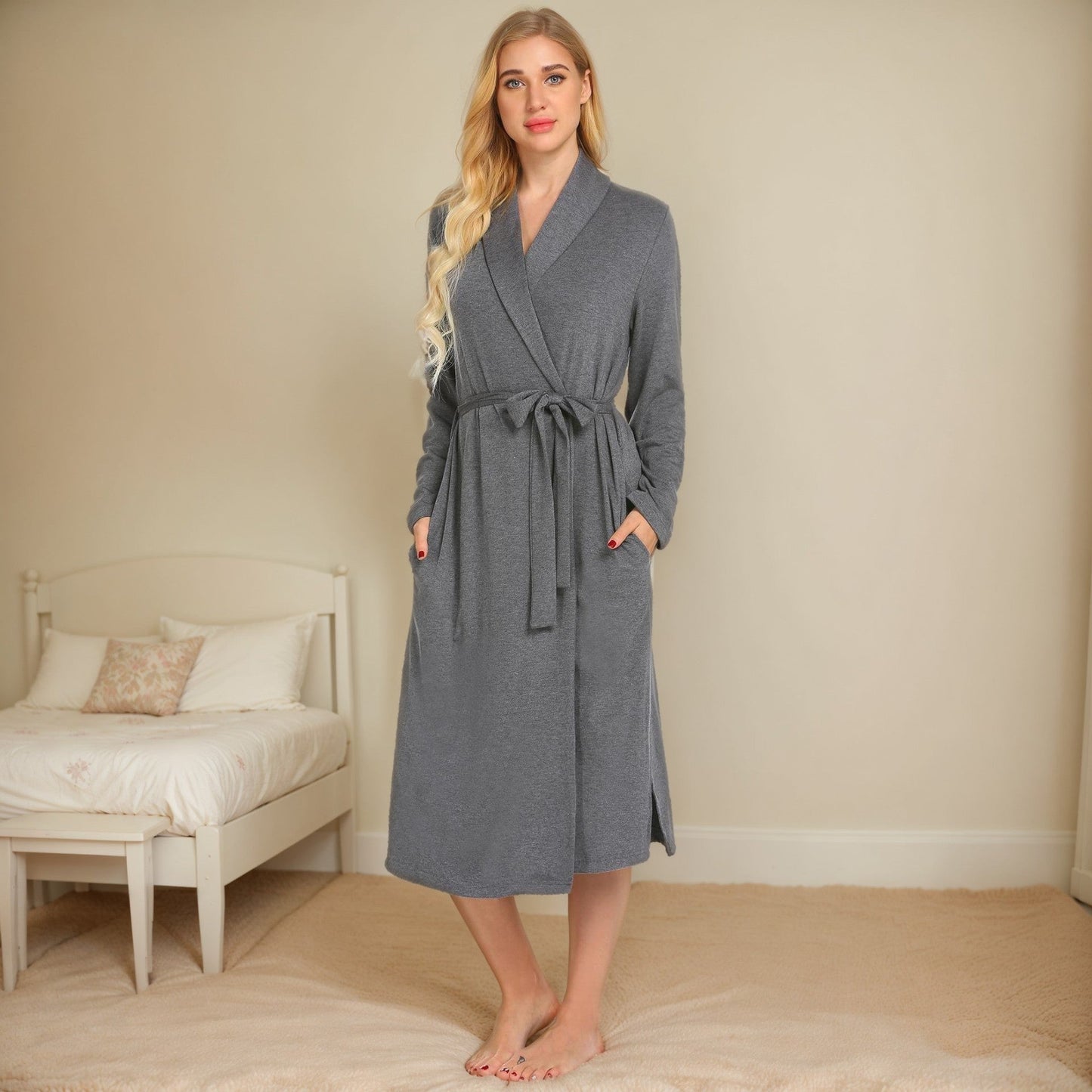 Levoire | Fleece-Dress Automne Hiver Manche Longue Poche Robe