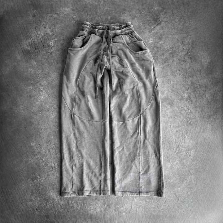 Pantalons de loisirs amples pour femmes avec taille élastique et grandes poches latérales Levoire